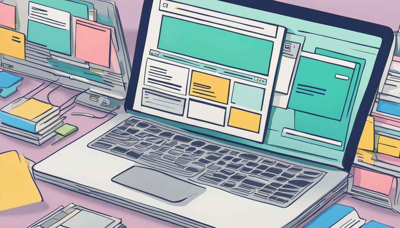 A computer with multiple open tabs showing coding websites and
courses