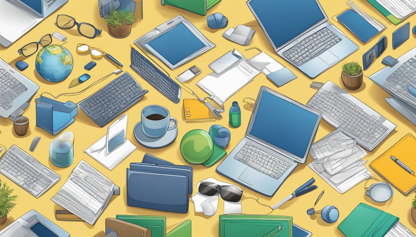 A group of diverse objects, representing different aspects of a
business, are seamlessly morphing and adjusting to new surroundings and
challenges
