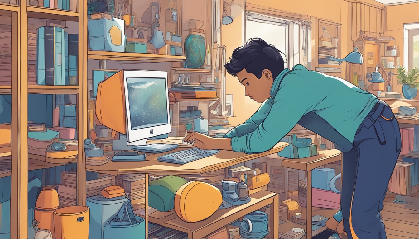 A person exploring a diverse range of objects and environments, with a
sense of wonder and excitement in their
expression