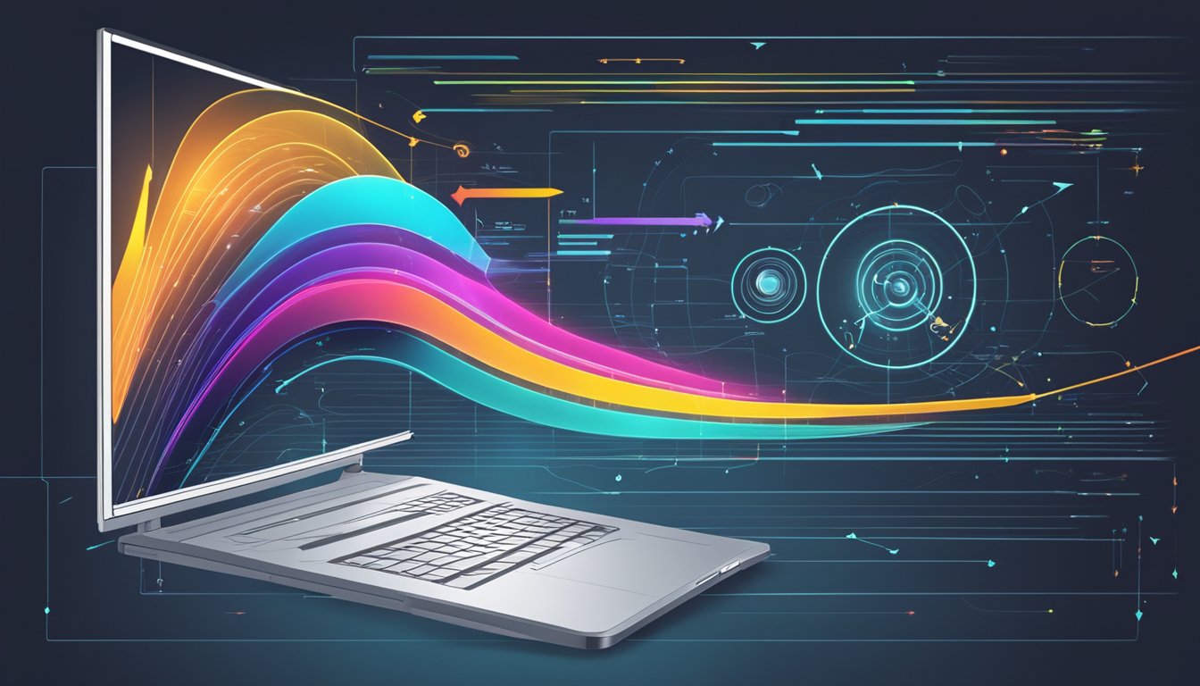 A computer screen displaying various learning techniques with speed
lines and arrows indicating
absorption