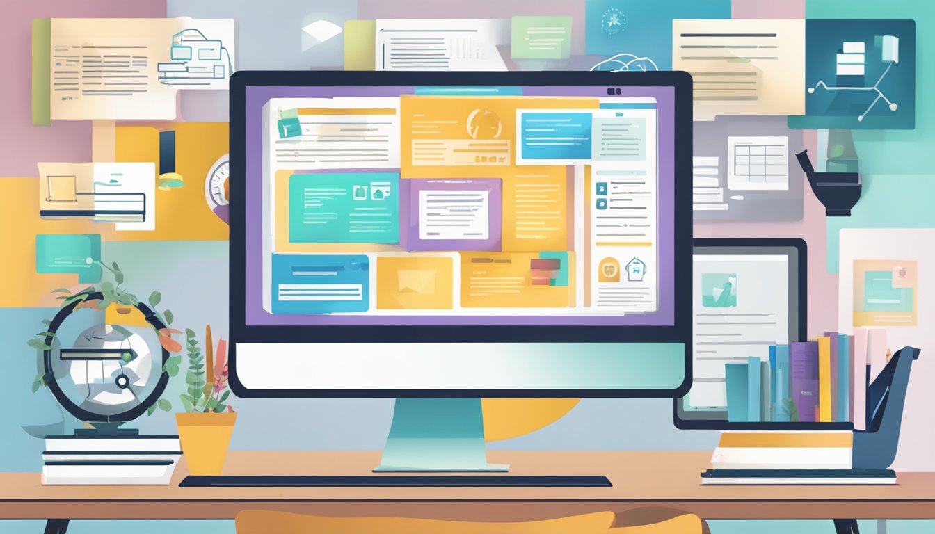 A computer screen displaying a variety of online course options, with
a focus on career development. Tabs labeled “Course Content” and
“Structure” are prominently
featured