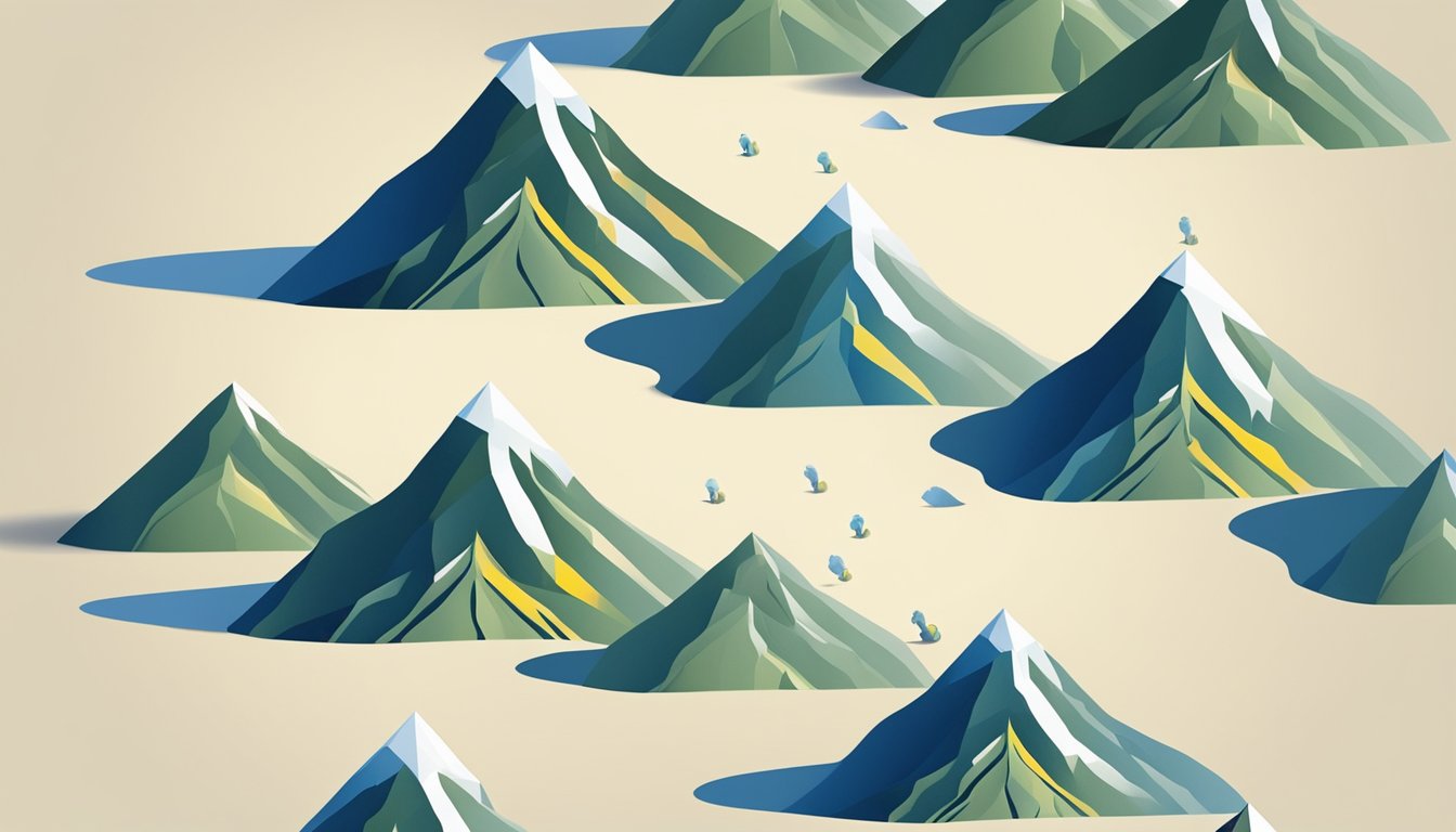 A series of small footprints leading up a steep mountain, symbolizing
the concept of breaking down challenges into smaller
pieces