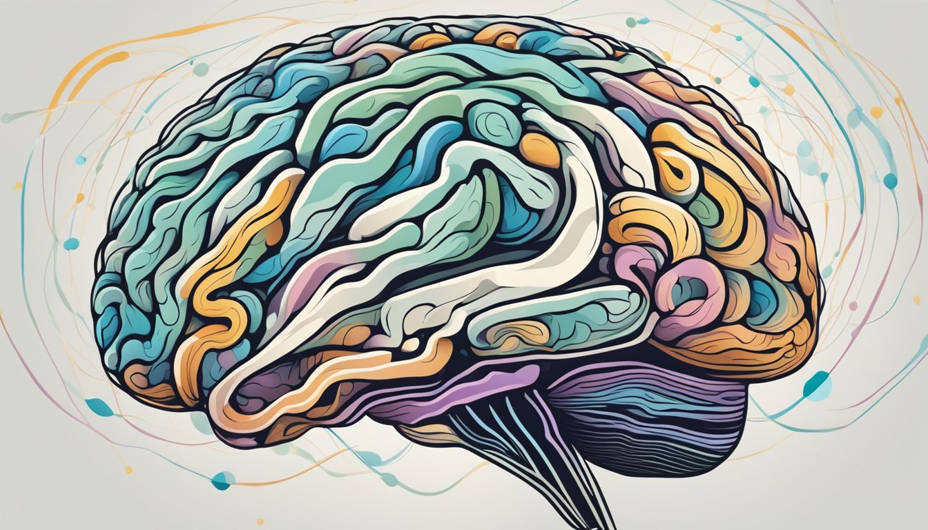 A brain surrounded by swirling lines representing memory retention
during
sleep