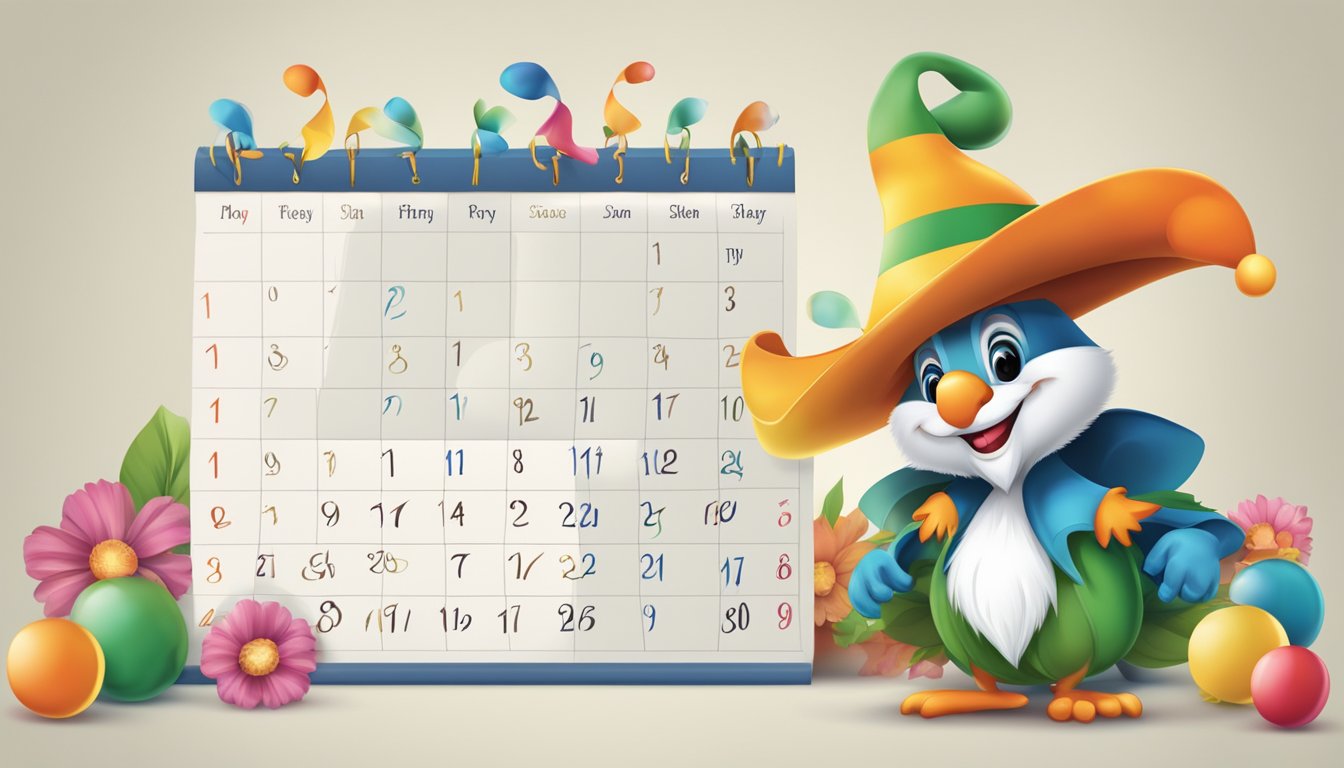 An April calendar