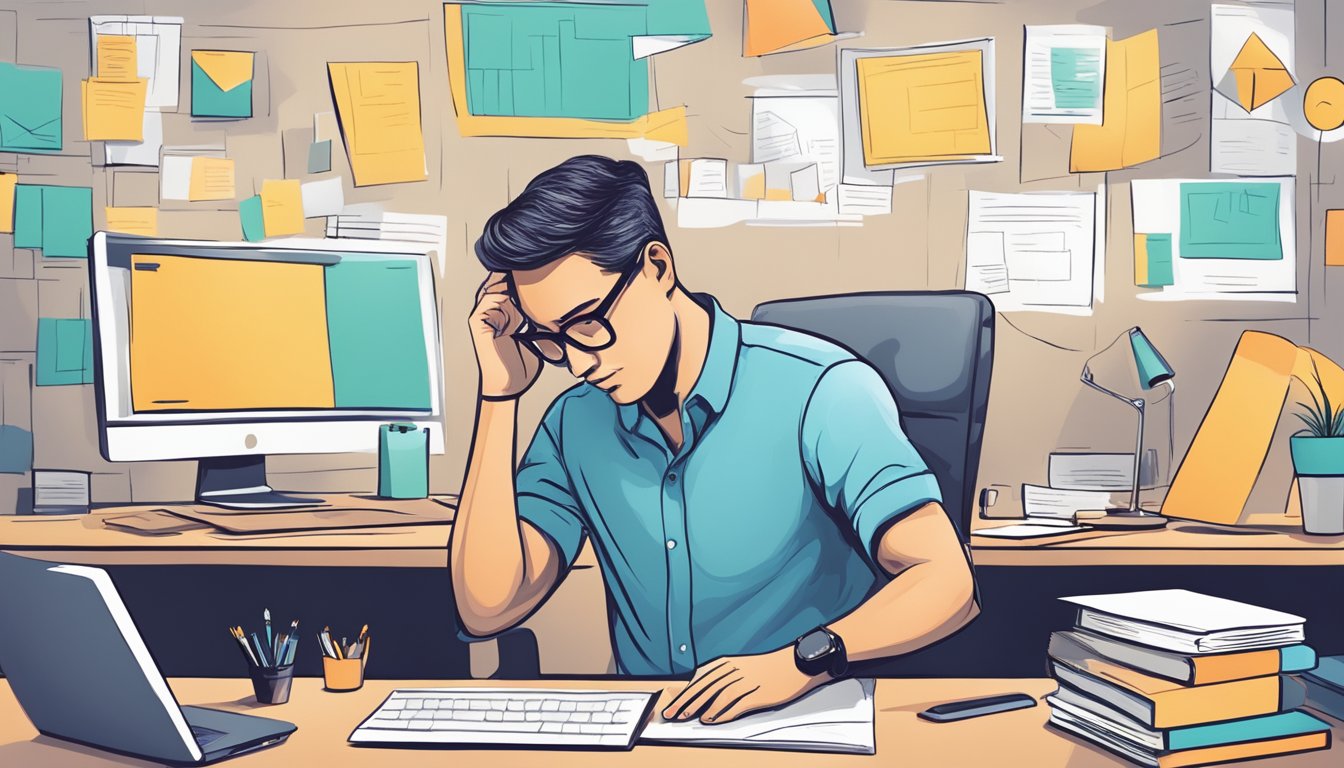A person with a high emotional intelligence navigating through a
challenging work environment, displaying empathy, self-awareness, and
effective
communication