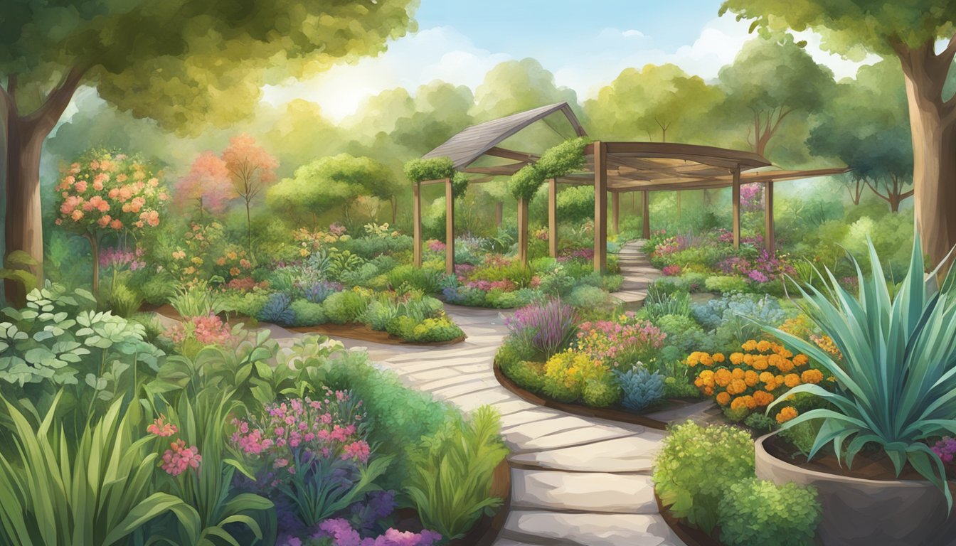 A diverse garden with various plants thriving together, showcasing the
beauty and benefits of holistic
development