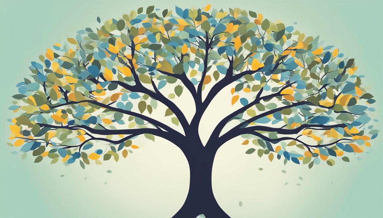 A tree with many branches, each representing a different subject. Some
branches are longer, indicating more depth, while others are shorter,
representing
breadth
