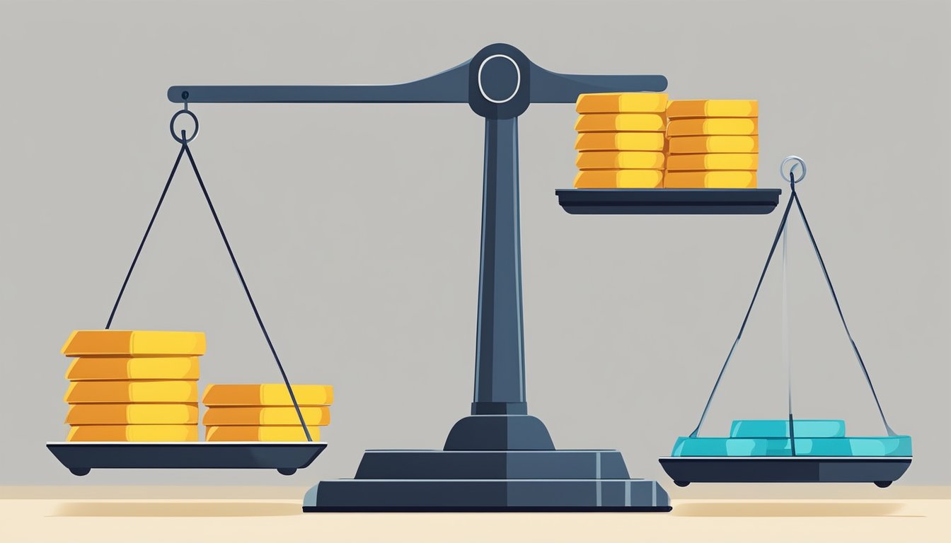A scale tipping in favor of rewards, while punishments fall
short