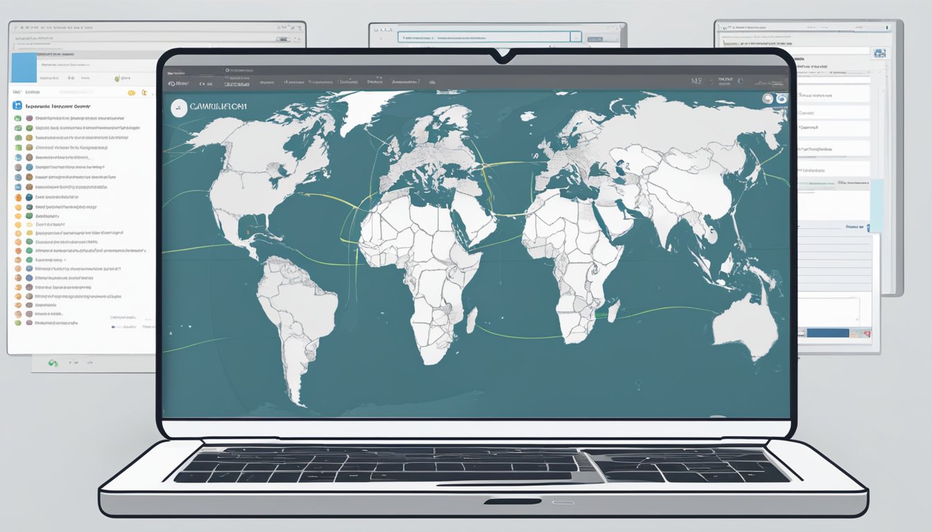 A computer screen displaying Scratch Online’s user-friendly interface
and diverse programming tools, with a globe in the background
symbolizing its global
accessibility