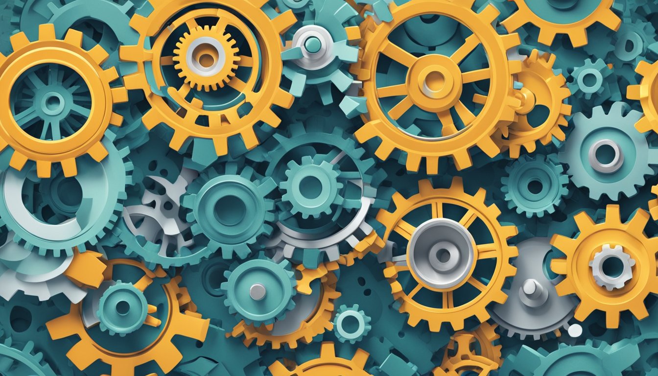 A network of interconnected gears and cogs, with some turning
effortlessly while others struggle, representing the concept of
scalability in technology and
business