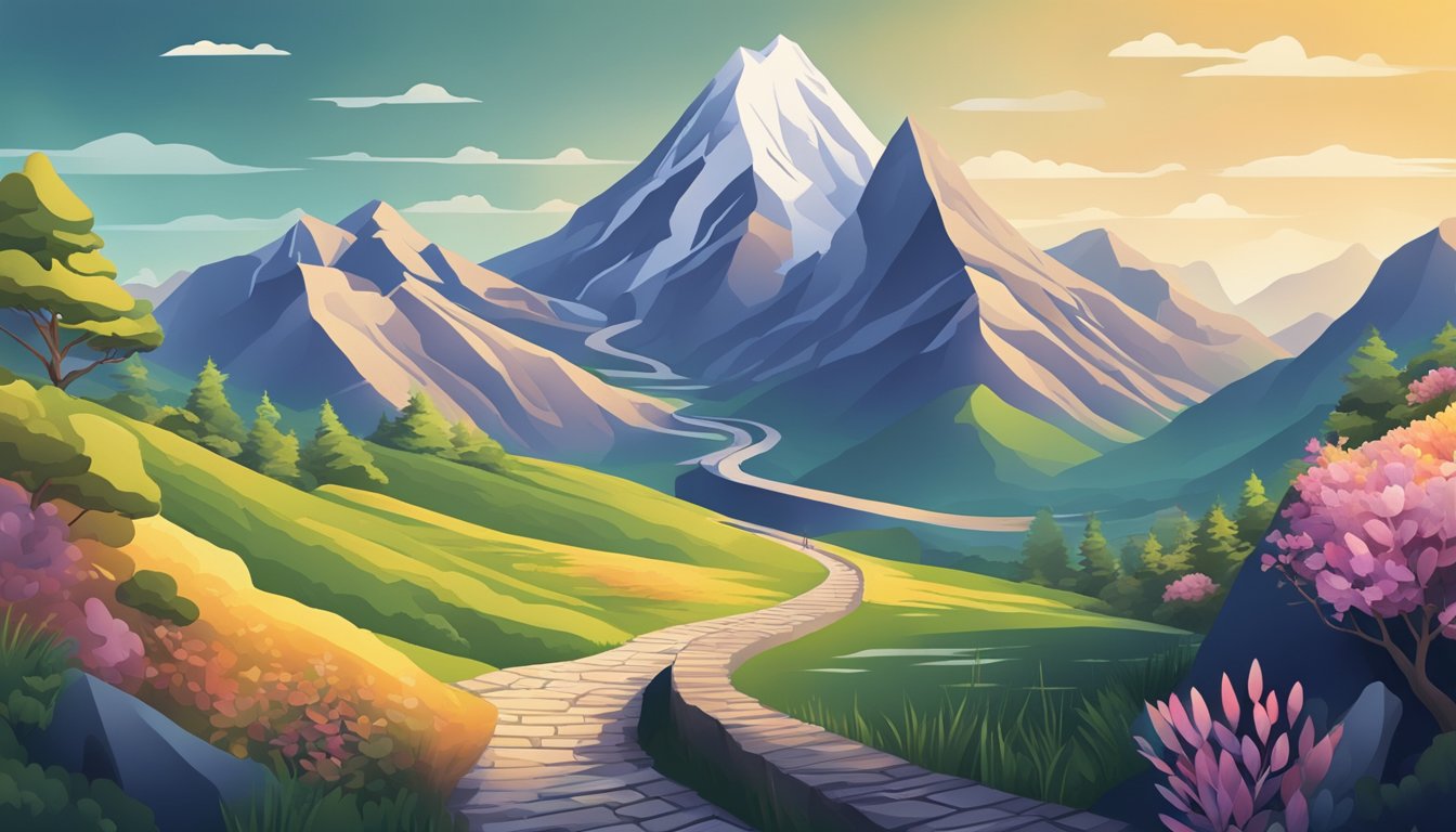 A mountain peak with a winding path leading to the top, symbolizing
the journey towards understanding and benefiting from
scalability